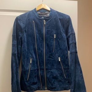 Men’s Blue Suede Jacket